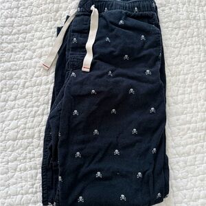 J. Crew Black and Gray Skull Print Pants